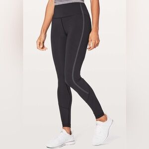 Lululemon Stop Drop & Squat 28” Black Tights Leggings